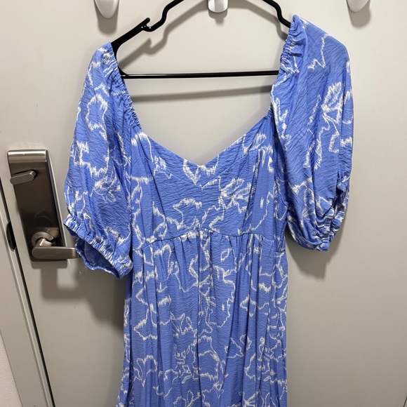 Nine West Blue and White Long Sleeve Dress - Picture 2 of 4